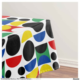 Scandinavian Bauhaus Mid-Century Pattern Tablecloth
