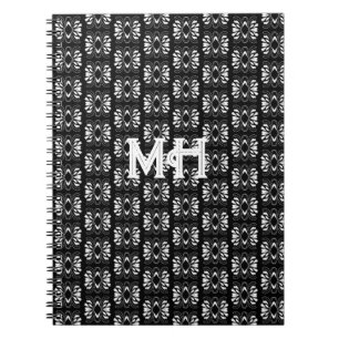 Scandinavian Black and White Modern Flair Design  Notebook