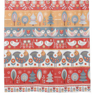 Scandinavian borders: vintage textile design.