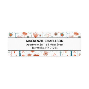 Scandinavian Botanical Flowers Address
