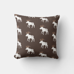 Scandinavian Chic: Vintage Seamless Patterns Throw Pillow