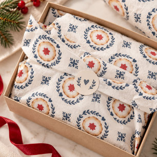 Scandinavian Christmas Cookie Pattern Tissue Paper