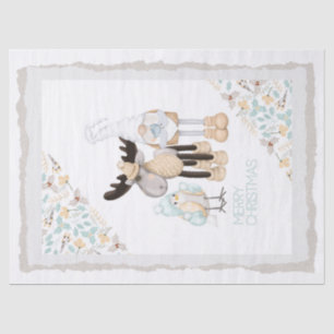 Scandinavian Christmas Gnome - Moose - Bird Tissue Paper
