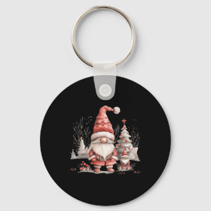 Scandinavian Christmas Gnome Red Berries T Shirt  Keychain