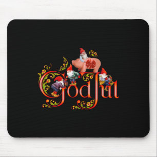 Scandinavian Christmas God Jul Marzipan Pig Mouse Pad