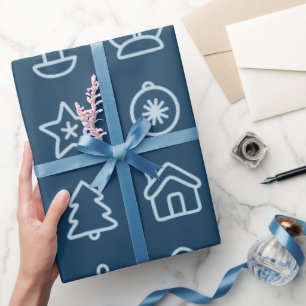 Scandinavian Christmas Icon Design Wrapping Paper