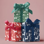 Scandinavian Christmas Reindeer Nordic Wrapping Paper Sheet<br><div class="desc">This design may be personalized by choosing the Edit Design option. You may also transfer onto other items. Contact me at colorflowcreations@gmail.com or use the chat option at the top of the page if you wish to have this design on another product or need assistance with this design. See more...</div>