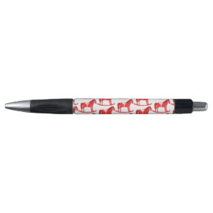 Scandinavian Christmas Rocking Horse Patterned Pen