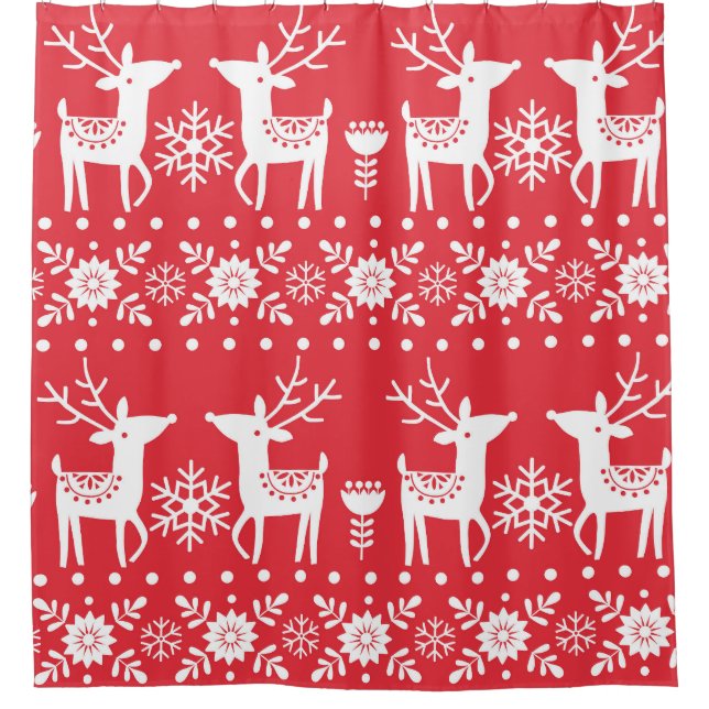 Scandinavian Christmas: Snowflakes & Deer (Front)