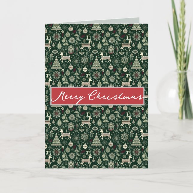Scandinavian Christmas Time Holiday Card (Front)