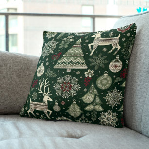 Scandinavian Christmas Time Throw Pillow