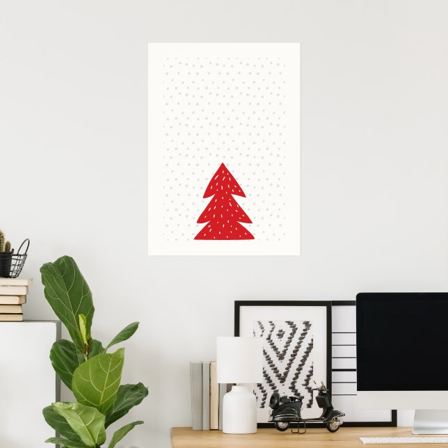 Scandinavian Christmas Tree  Poster (Home Office)