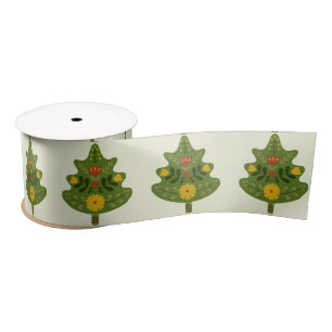Scandinavian Christmas tree Satin Ribbon