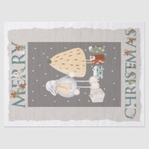 Scandinavian Christmas Winter Animal Tissue Paper