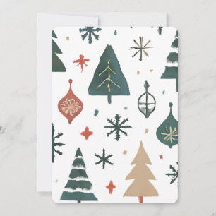 Scandinavian Christmas Wrapping Paper   Minimalist Invitation