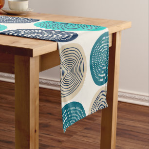 Scandinavian Circle Dots Mandala Pattern 1 Medium Table Runner