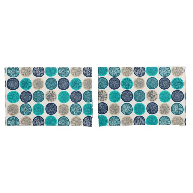 Scandinavian Circle Dots Mandala Pattern 1 Pillowcase (Front-Set)