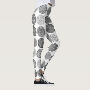 Scandinavian Circle Dots Mandala Pattern 3 Leggings