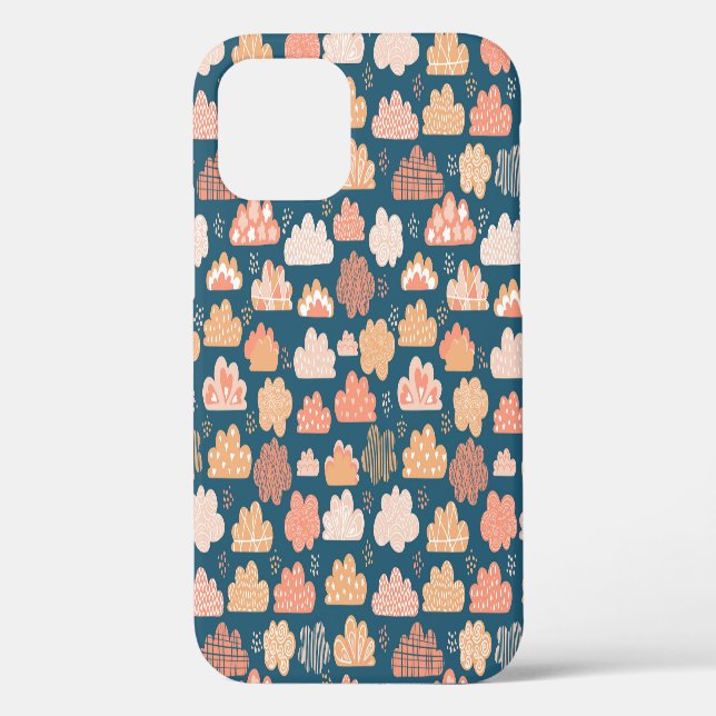 Scandinavian Clouds: Golden Childish Patterns. Case-Mate iPhone Case (Back)