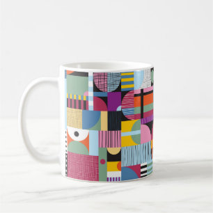Scandinavian colourful pattern coffee mug