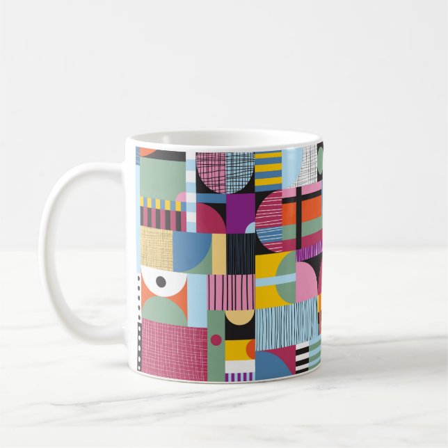 Scandinavian colourful pattern coffee mug (Left)