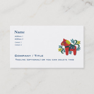 Scandinavian Dala Horse Business Card