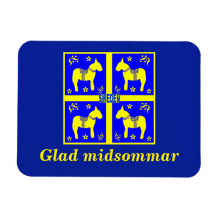 scandinavian design,Personalized Glad midsommar Magnet