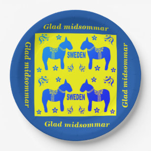 scandinavian design,Personalized Glad midsommar Paper Plate