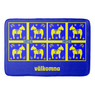 scandinavian design,swedish Horse,Personalize, Bath Mat