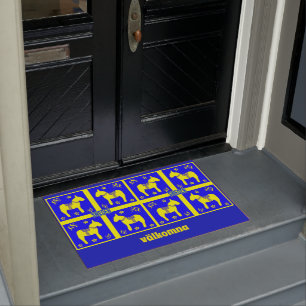 scandinavian design,swedish Horse,Personalize, Doormat