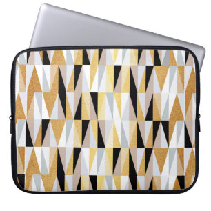 scandinavian design triangles seamless pattern vin laptop sleeve