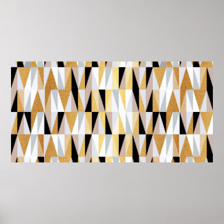 scandinavian design triangles seamless pattern vin poster