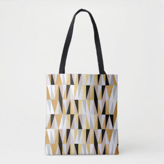 scandinavian design triangles seamless pattern vin tote bag