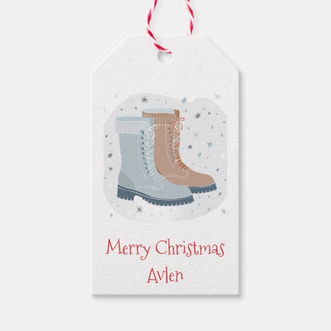 Scandinavian designed personalized  gift tags (Front)