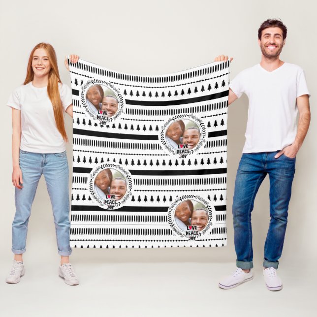 Scandinavian Doodle PHOTO Blanket Christmas Gift (In Situ)