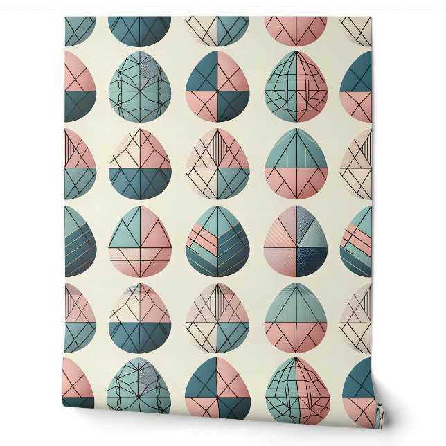Scandinavian Easter Egg Peel and Stick Wallpaper (Unrolling)