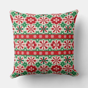 Scandinavian Fair Isle Christmas Edition 2 Throw Pillow