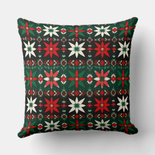 Scandinavian Fair Isle Christmas Edition 3 Throw Pillow