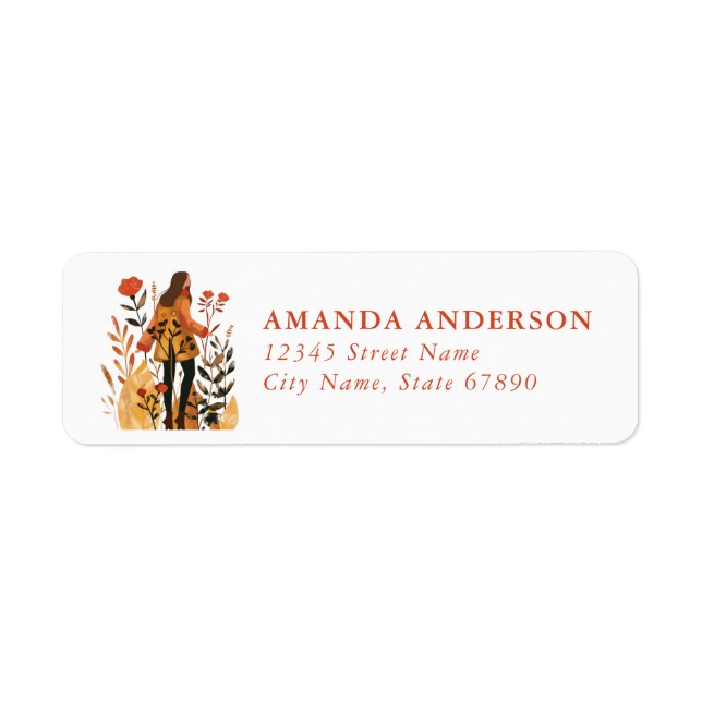 Scandinavian Fall Return Address Labels (Front)