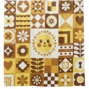 Scandinavian Floral: Abstract Vintage Card.