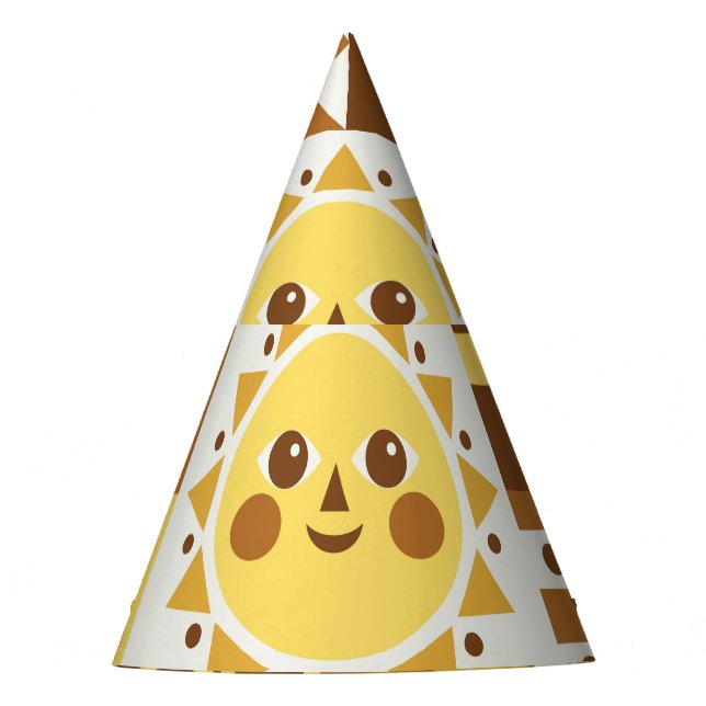 Scandinavian Floral: Abstract Vintage Card. Party Hat (Front)