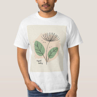 Scandinavian floral Artwork T-Shirt