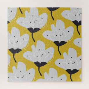 Scandinavian Floral: Hand-Drawn Vintage Design Jigsaw Puzzle