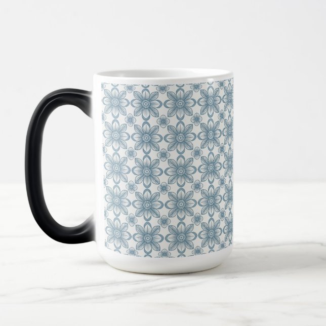 Scandinavian Floral Pattern Magic Mug (Left)