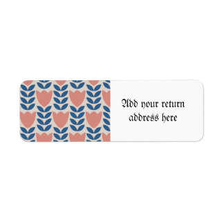 Scandinavian floral pattern,retro style,mid centur