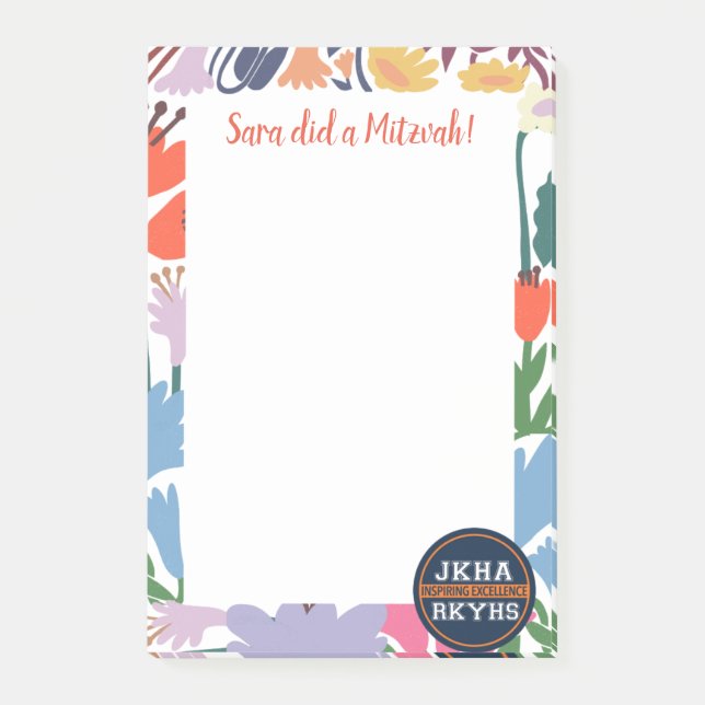 Scandinavian Floral Post-it Notes (Front)