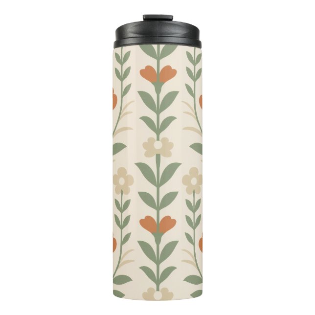 Scandinavian Floral Thermal Tumbler (Front)