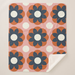 Scandinavian Floral: Vintage Seamless Design Sherpa Blanket