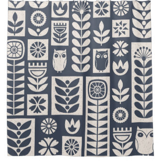 Scandinavian Floral: White, Blue, Minimalist.