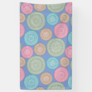 Scandinavian Flower Mandalas Pattern 1 Banner